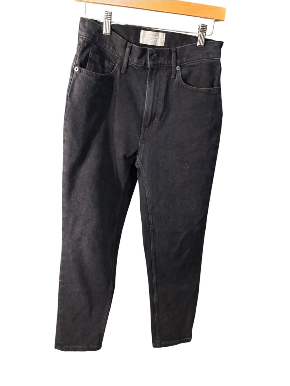 Everlane Black High-Rise Straight Jeans